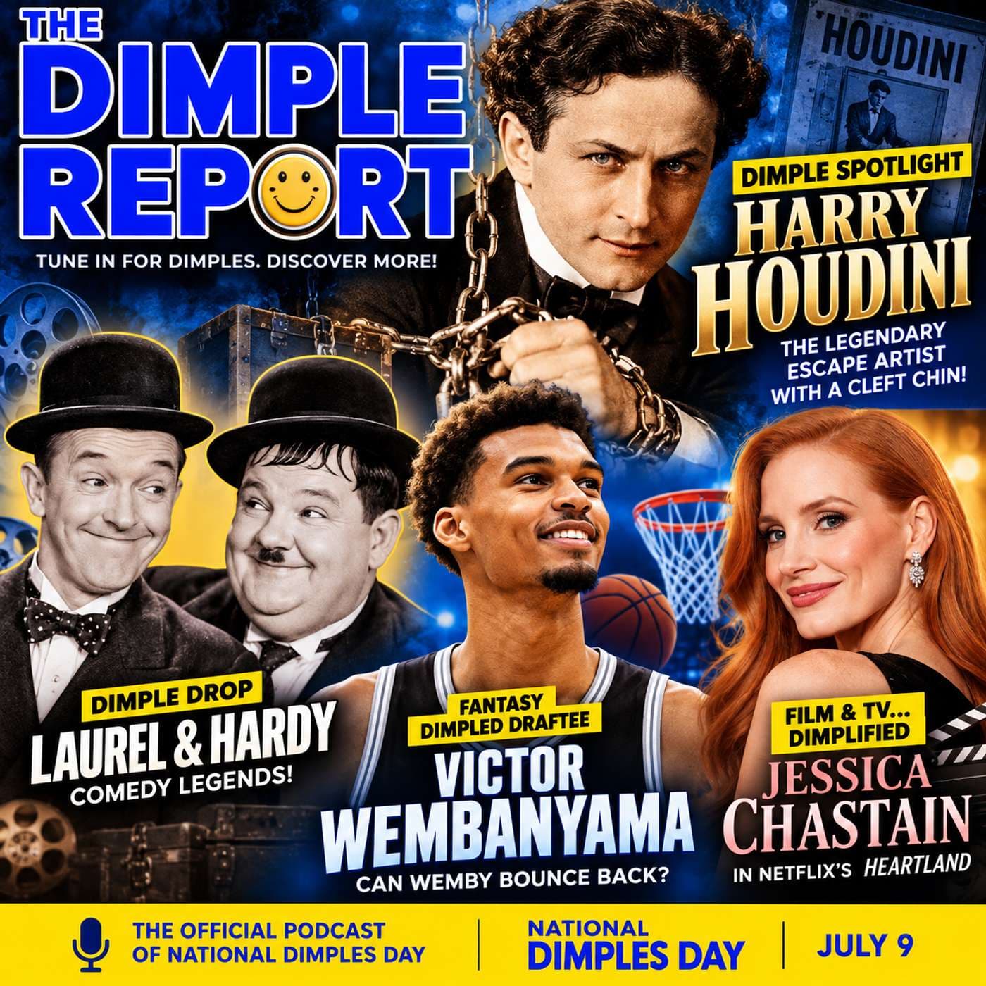 Harry Houdini's 100-Year Mystery! Laurel & Hardy, Jessica Chastain & Wemby!